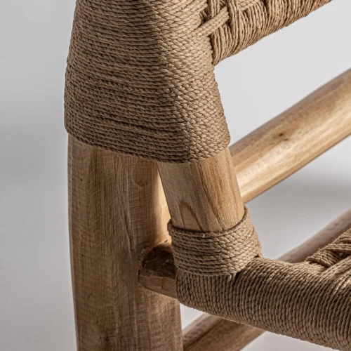 Fauteuil Mouzaki teck et chanvre Vical Home — vue 6