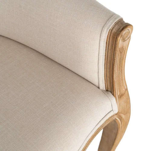 Fauteuil naturel-blanc tissu lin Ixia 63 cm — vue 9