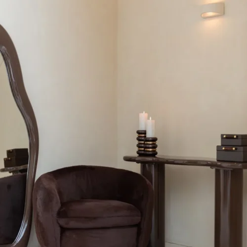 Fauteuil pivotant Colmar chocolat fluffy Richmond Interiors — vue 10