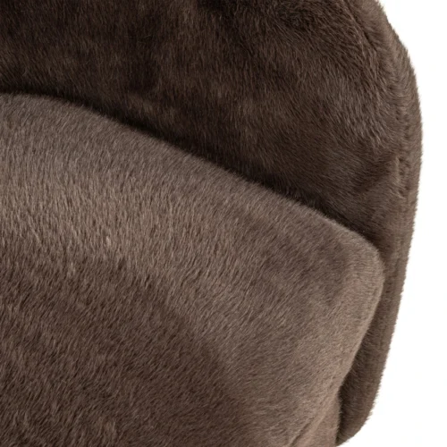 Fauteuil pivotant Colmar chocolat fluffy Richmond Interiors — vue 6