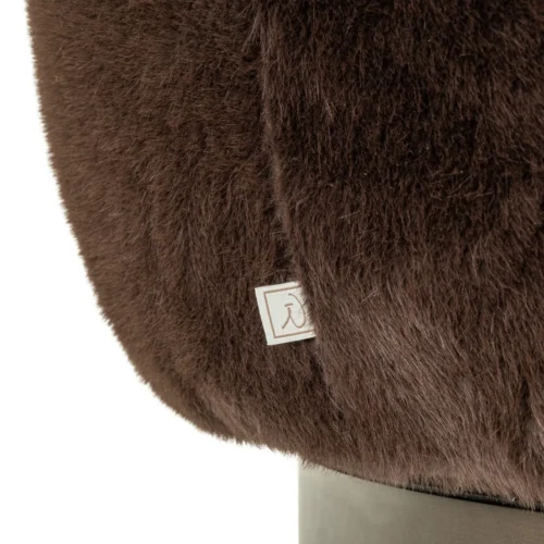 Fauteuil pivotant Colmar chocolat fluffy Richmond Interiors — vue 7