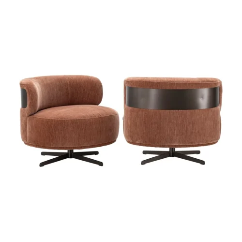 Fauteuil pivotant Lauren be straight mocha mousse Richmond Interiors — vue 2