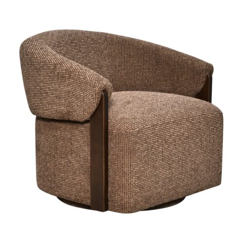 Fauteuil pivotant Marina marron blockweave ignifugé Richmond Interiors