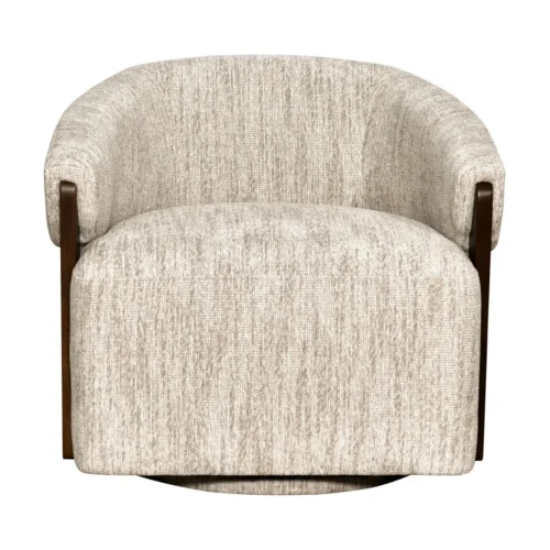 Fauteuil pivotant Marina natural softweave ignifugé Richmond Interiors — vue 3