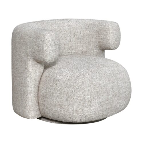 Fauteuil pivotant Talley cream tweed Richmond Interiors