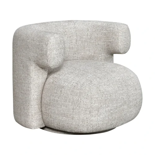 Fauteuil pivotant Talley cream tweed Richmond Interiors