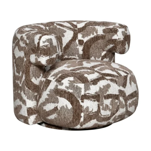 Fauteuil pivotant Talley marron nature Richmond Interiors