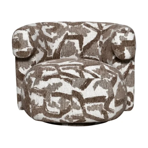 Fauteuil pivotant Talley marron nature Richmond Interiors — vue 3