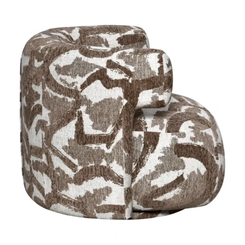 Fauteuil pivotant Talley marron nature Richmond Interiors — vue 4