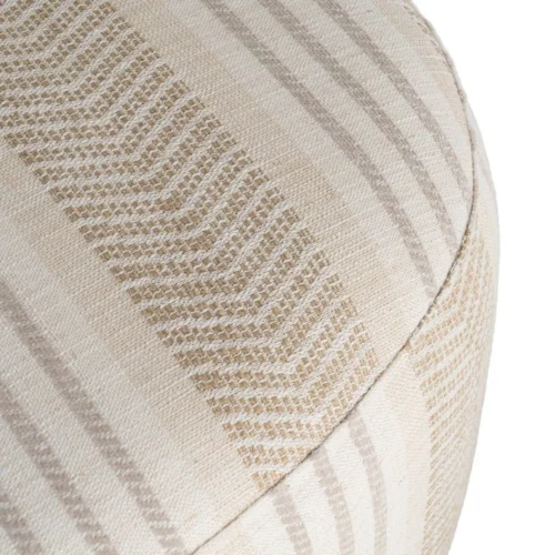 Fauteuil pivotant tissu beige piètement bois Ixia 75 cm — vue 9