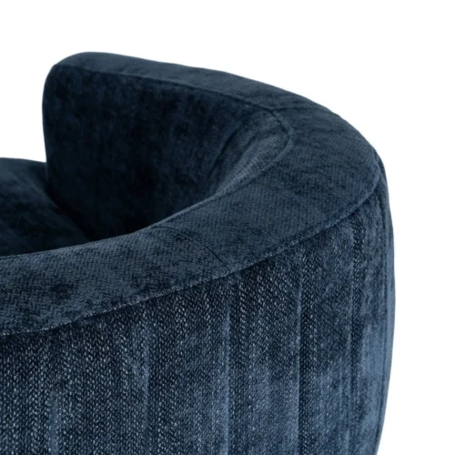 Fauteuil pivotant tissu bleu piètement métal Ixia 73 cm — vue 5