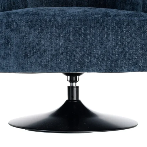 Fauteuil pivotant tissu bleu piètement métal Ixia 73 cm — vue 6