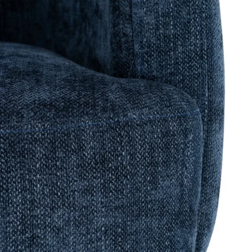 Fauteuil pivotant tissu bleu piètement métal Ixia 73 cm — vue 7