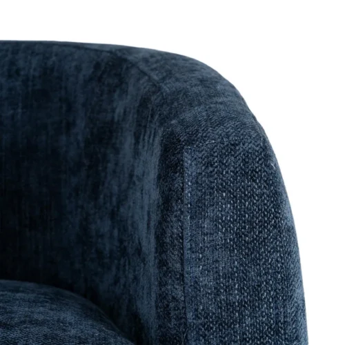 Fauteuil pivotant tissu bleu piètement métal Ixia 73 cm — vue 9