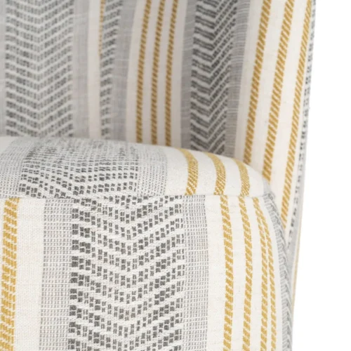 Fauteuil pivotant tissu gris piètement bois Ixia 75 cm — vue 4