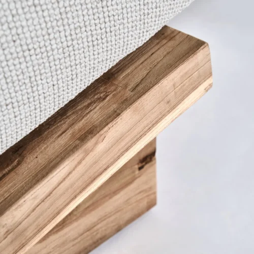 Fauteuil Pure écru et teck recyclé Vical Home — vue 5