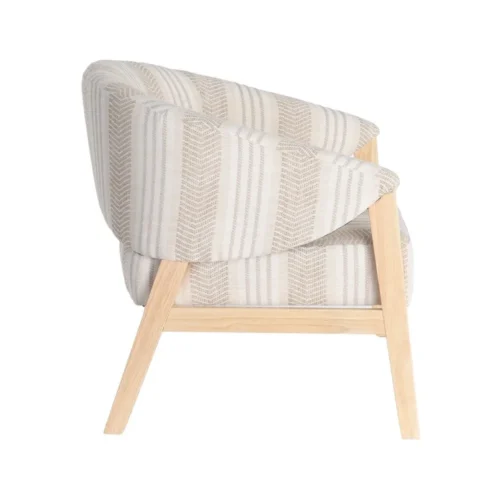 Fauteuil rayé beige Ixia 82 cm — vue 4
