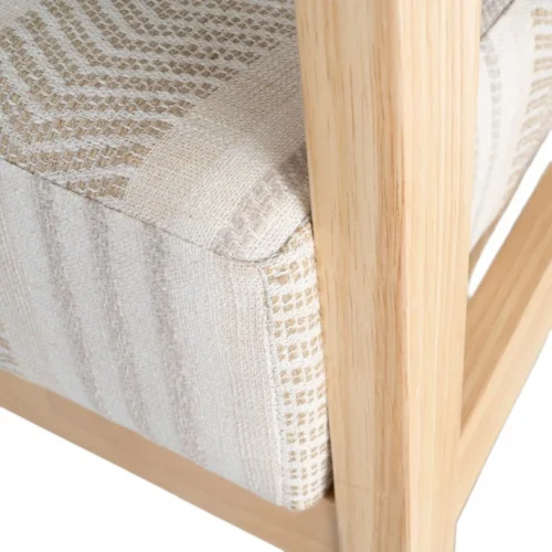 Fauteuil rayé beige Ixia 82 cm — vue 7