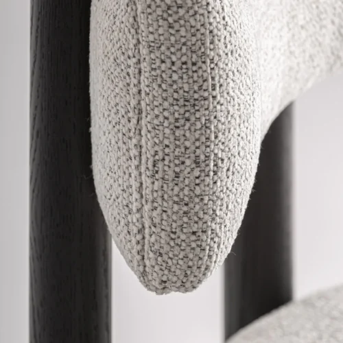 Fauteuil Sindhu frêne noir et blanc cassé Vical Home — vue 7