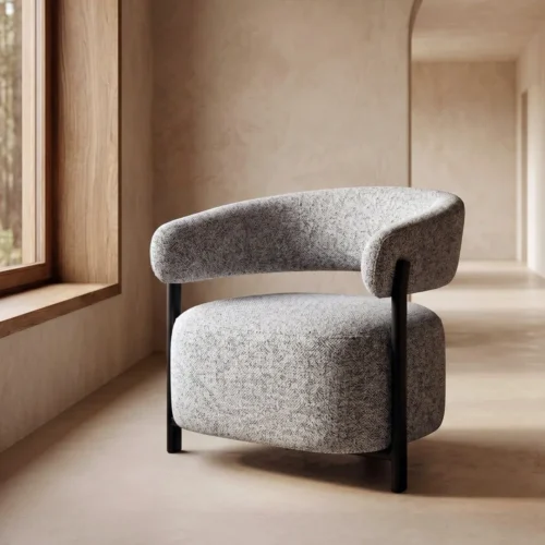 Fauteuil tapissé assise rembourrée Ixia 77 cm