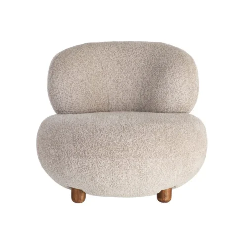 Fauteuil tapissé beige Ixia 93 cm — vue 10