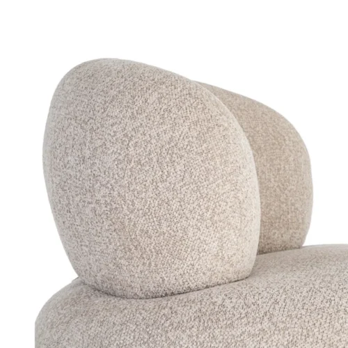 Fauteuil tapissé beige Ixia 93 cm — vue 3