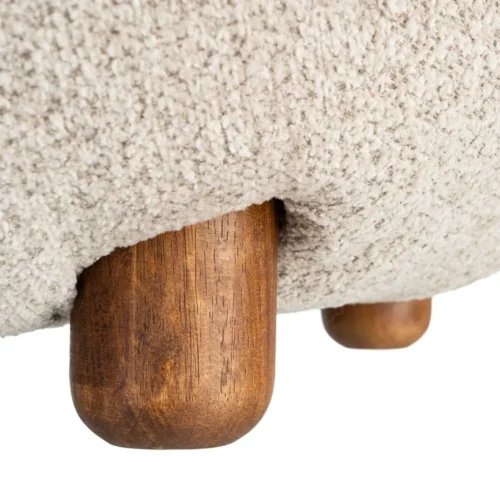 Fauteuil tapissé beige Ixia 93 cm — vue 6