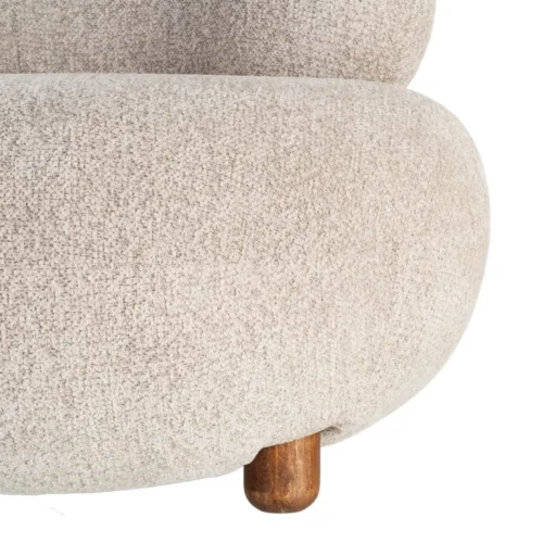 Fauteuil tapissé beige Ixia 93 cm — vue 7