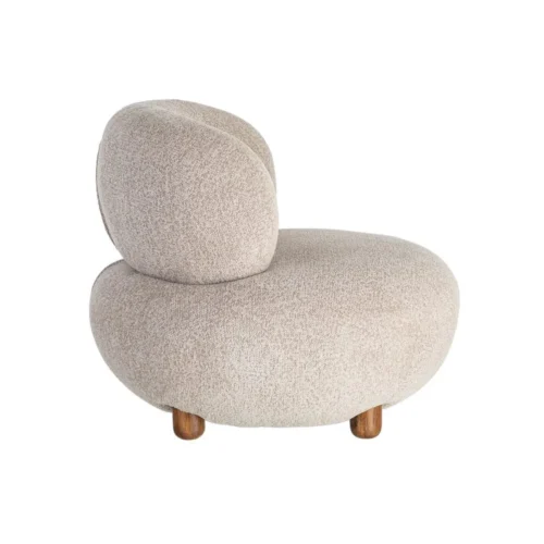 Fauteuil tapissé beige Ixia 93 cm — vue 8