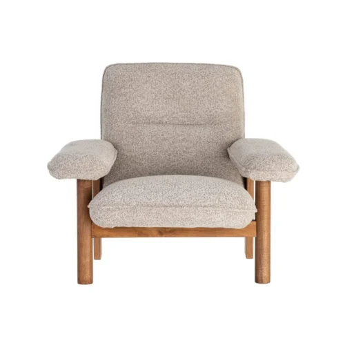 Fauteuil tapissé beige Ixia 97 cm — vue 10