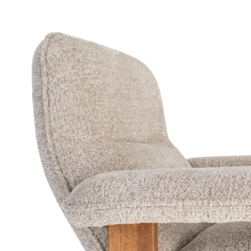 Fauteuil tapissé beige Ixia 97 cm — vue 3