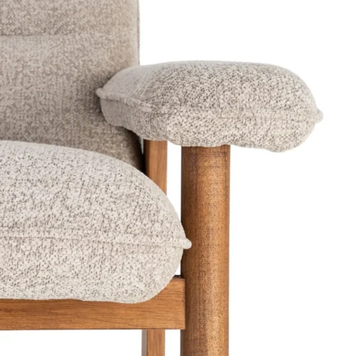Fauteuil tapissé beige Ixia 97 cm — vue 7