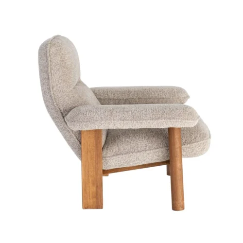 Fauteuil tapissé beige Ixia 97 cm — vue 8