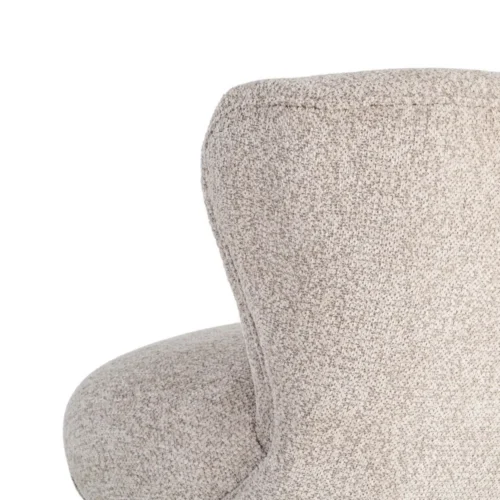 Fauteuil tapissé beige piètement hévéa Ixia 78 cm — vue 4