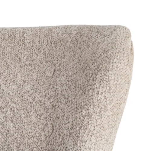 Fauteuil tapissé beige piètement hévéa Ixia 78 cm — vue 9