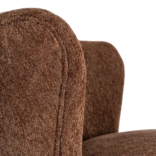 Fauteuil tapissé marron Ixia 78 cm — vue 3