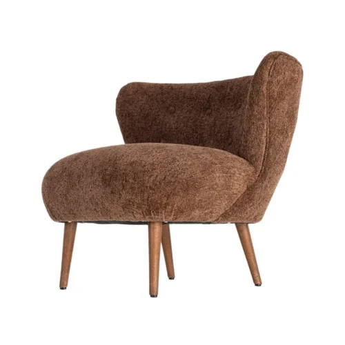 Fauteuil tapissé marron Ixia 78 cm — vue 5