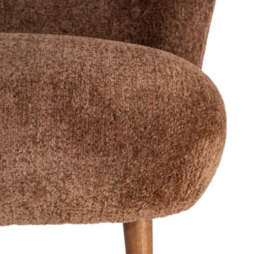 Fauteuil tapissé marron Ixia 78 cm — vue 7