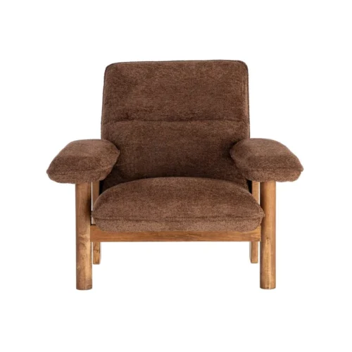 Fauteuil tapissé marron Ixia 96 cm — vue 10