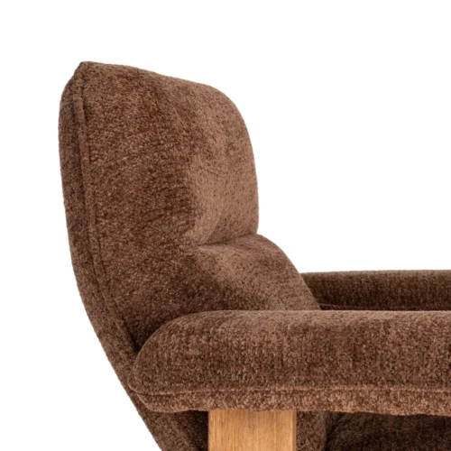 Fauteuil tapissé marron Ixia 96 cm — vue 3