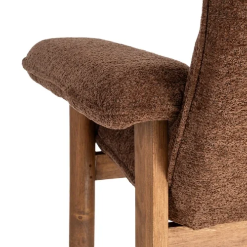 Fauteuil tapissé marron Ixia 96 cm — vue 4