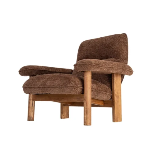 Fauteuil tapissé marron Ixia 96 cm — vue 5
