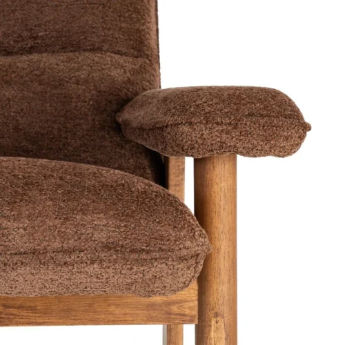 Fauteuil tapissé marron Ixia 96 cm — vue 7