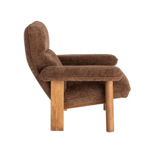 Fauteuil tapissé marron Ixia 96 cm — vue 8
