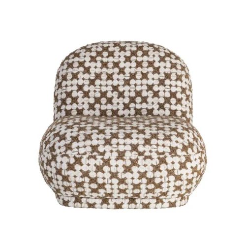 Fauteuil tapissé marron piètement métal Ixia 82 cm — vue 10