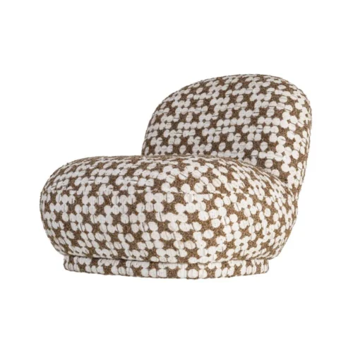 Fauteuil tapissé marron piètement métal Ixia 82 cm — vue 5