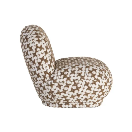 Fauteuil tapissé marron piètement métal Ixia 82 cm — vue 8