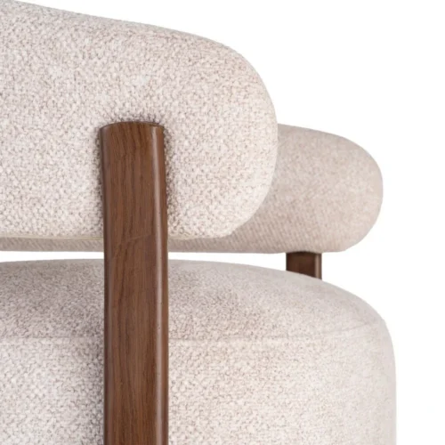 Fauteuil tapissé piètement fer Ixia 77 cm — vue 3