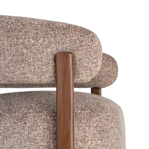 Fauteuil tapissé structure métal Ixia 77 cm — vue 3