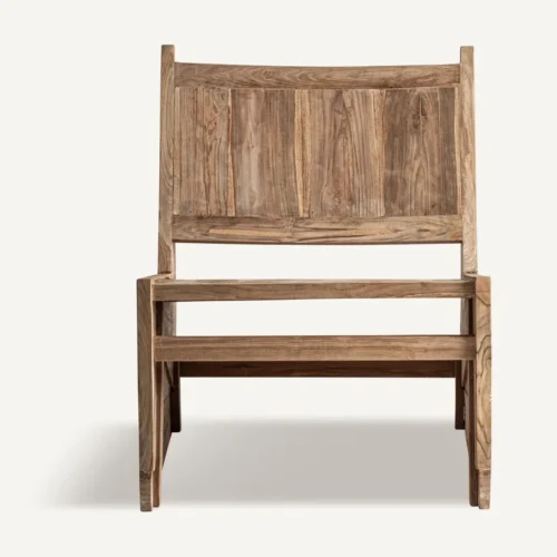 Fauteuil teck marron Vical Home — vue 2